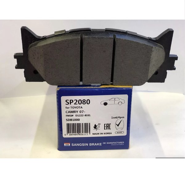 Колодки тормозные передние Toyota 04465-33450 Sangsin SP-2080 ACV4# ASV50 (D2270H,NP1015,PF1521)