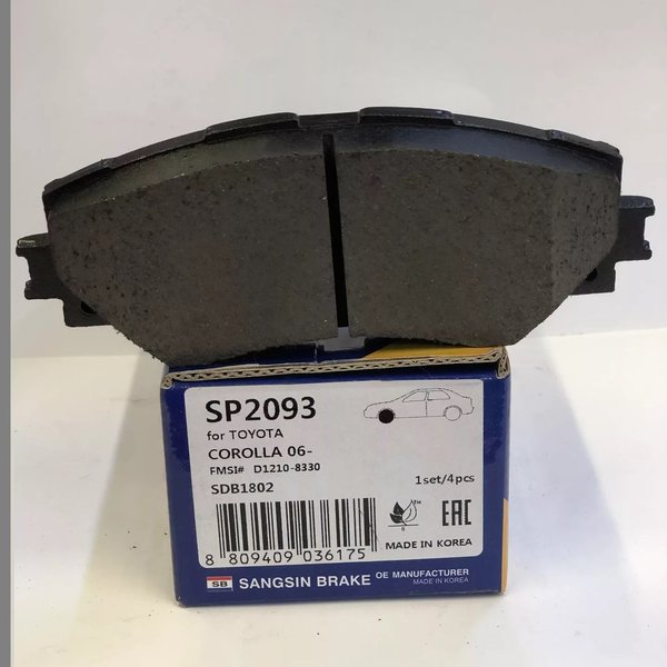 Колодки тормозные передние Sangsin SP-2093 (D2274H,NP1019,PF1524)