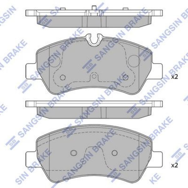 Колодки тормозные задние Ford Tranzit 2.0L 2.2L TDCI 13/08- Sangsin SP-1884