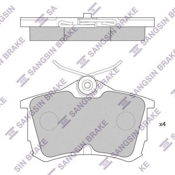 Колодки тормозные задние Honda CH1/2 CL7/9 Sangsin SP-1635 (D5109H)