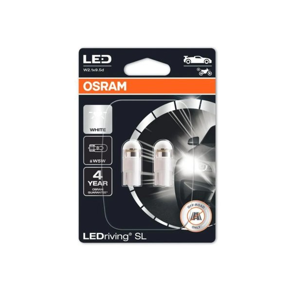 Лампа 2825DWP-02B Osram W5W  W2,1*9,5d LED  Германия 2шт
