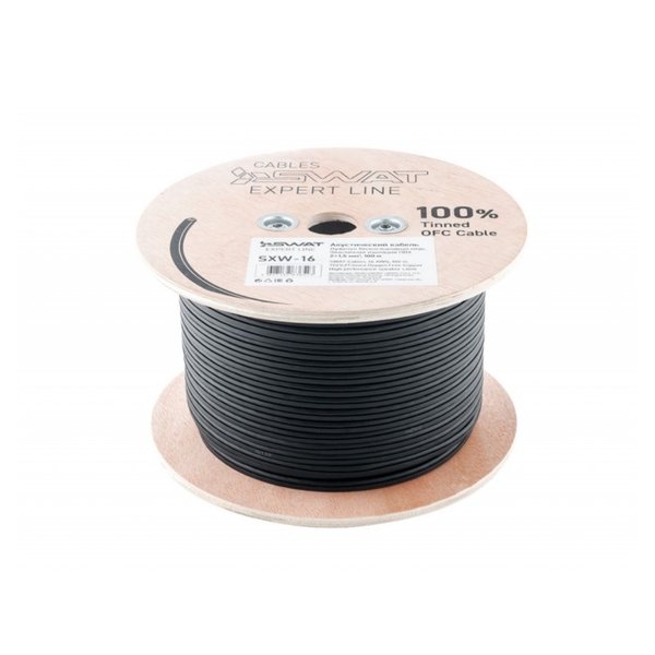 Кабель акуст. 14Ga SWAT SXX/V-14 (100m), чёрный (луженая медь) 2*2.5mm