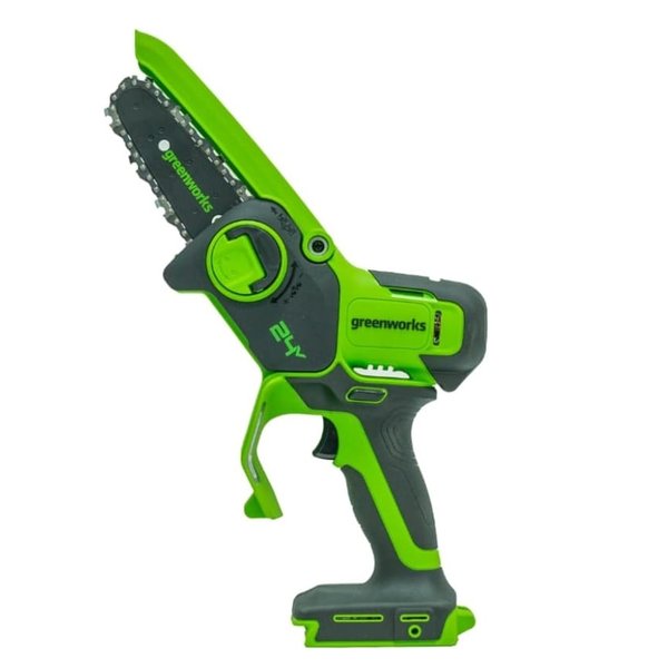 Цепная мини пила аккумуляторная Greenworks G24MCS10, 24V, 10см, с АКБ и ЗУ