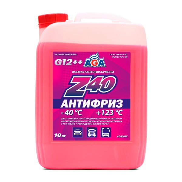 Антифриз AGA AGA003Z красный Z40 Россия 10