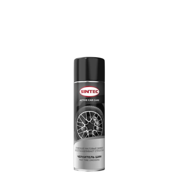Чернитель шин Sintec Deep Black Rubber Mat матовый (аэрозоль) 650мл 