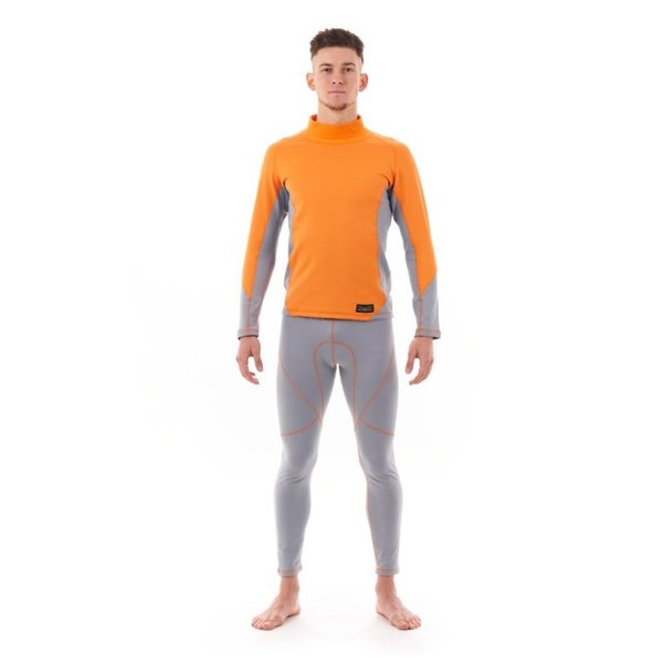 Термобелье зимнее с высоким воротом Мужское Orange - Gray 2023 XXL Dragonfly