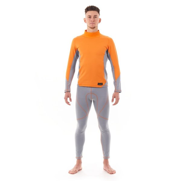 Термобелье зимнее с высоким воротом Мужское Orange - Gray 2023 XL Dragonfly