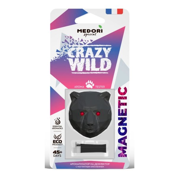 Ароматизатор Medori BEAR 3D MAGNETIC дефл. 12/бл