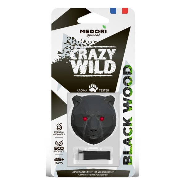 Ароматизатор Medori BEAR 3D BLACK WOOD дефл 12/бл