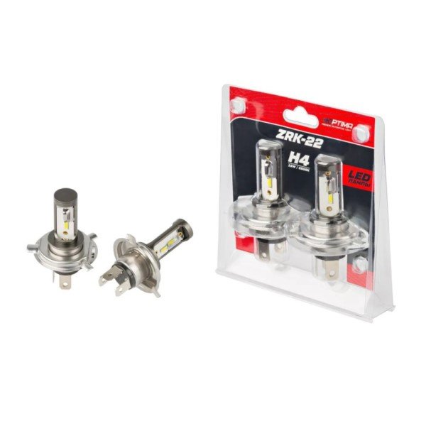 Лампа светодиодная H4 Optima LED ZRK-22, 12V, 5500K, комплект 2 шт