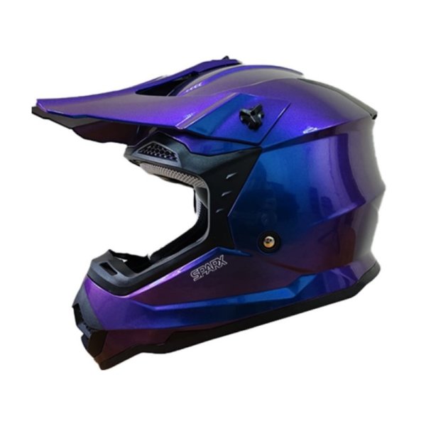 Шлем эндуро SPARX Jet Turbo (WS-905) сине-зеленый матовый люминесцентный (49-50 см) YXS