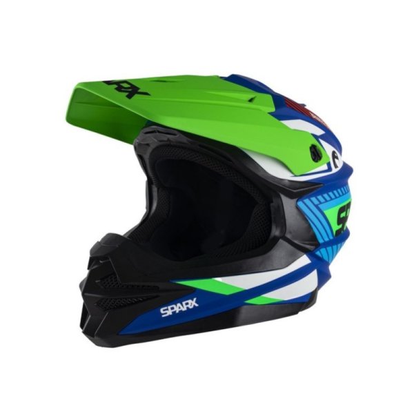 Шлем эндуро SPARX Fenix Gravity (JK6803) Сине-зеленый матовый (59-60 см) L