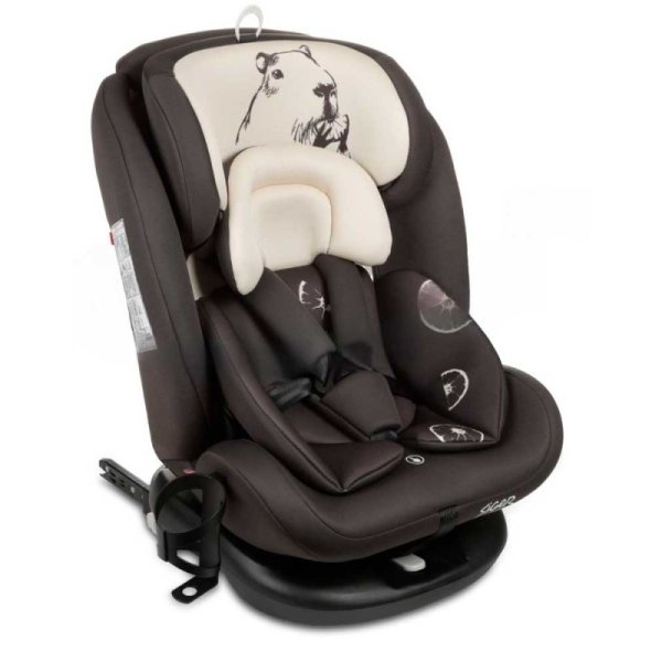 Автокресло детское SIGER Престиж ISOFIX гр.0+/ I/II/III капибара
