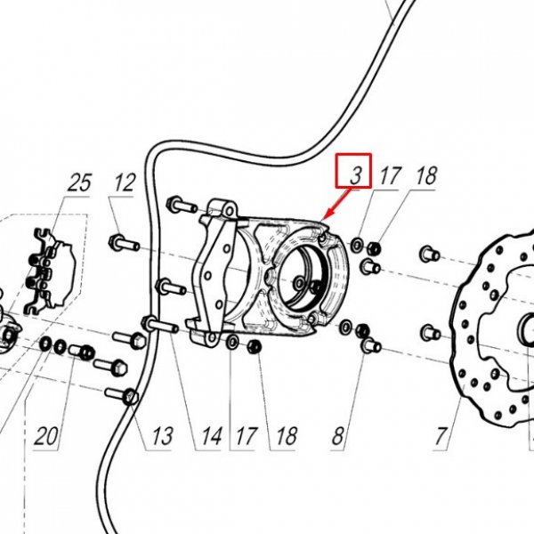Кронштейн Stels LU088927 Оригинал