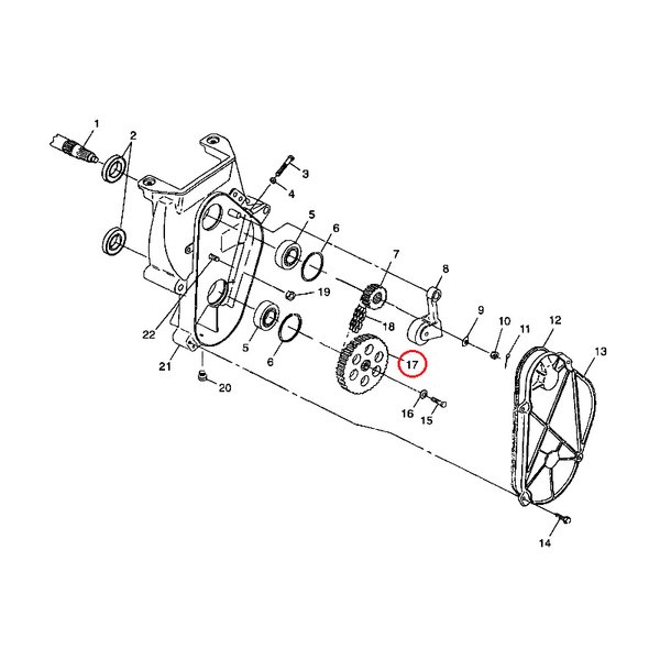 Шестеренка SPKT 22T3/4W 15 SPL HV PM Polaris 3221098 Оригинал