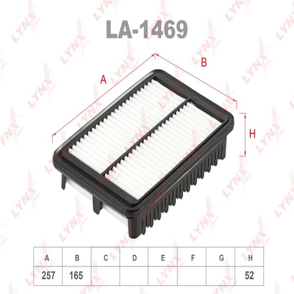 Фильтр воздушный Lynx LA-1469 (LF0428 Green/28113 M4000 Mobis/AP197/6 Filtron) 