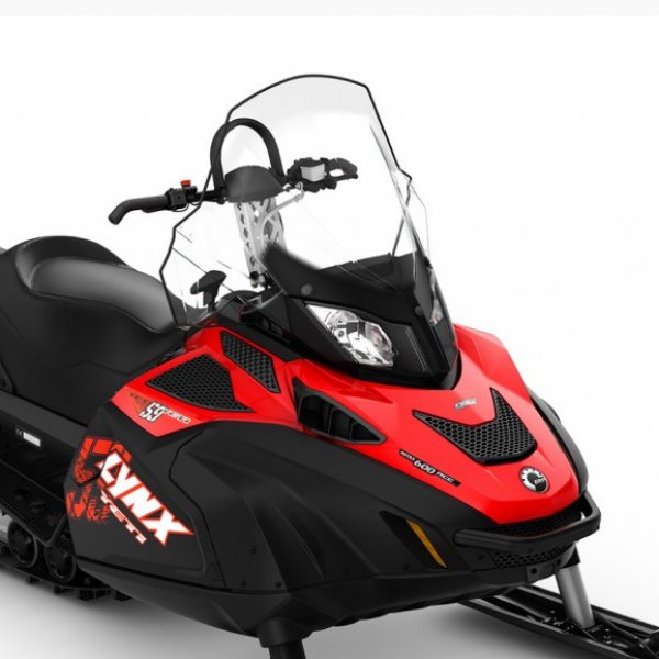 Стекло ветровое для снегохода BRP SKI-DOO SKANDIC 2012-, LYNX YETI 2012- (62см, 3мм, МПК)